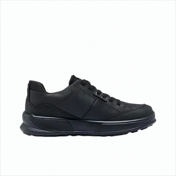 Ecco Black Low-Top Sneakers With Perforated Detailing - NWT